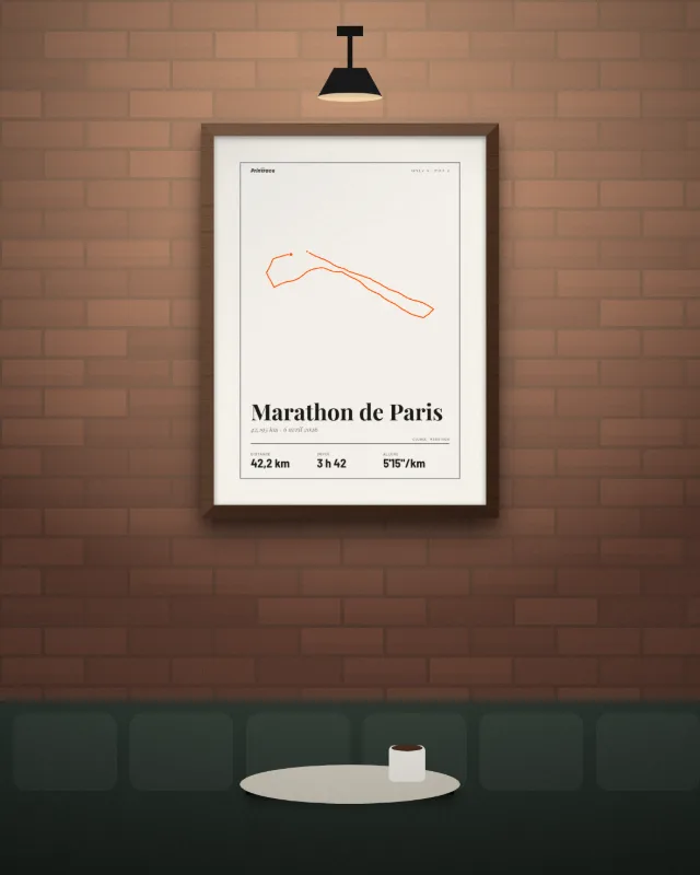Poster Printrace : Marathon de Paris, au café du quartier
